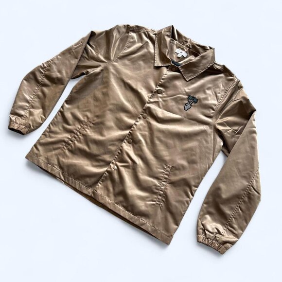 BP Tan Coaches Jacket Palm Tree Skeleton Hand Embroidery XL Nordstrom Streetwear - Picture 10 of 10